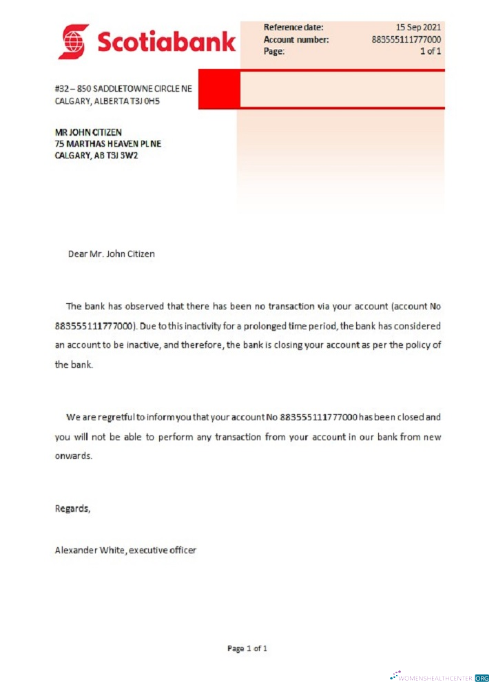 Download Canada Scotiabank closure reference Photoshop template